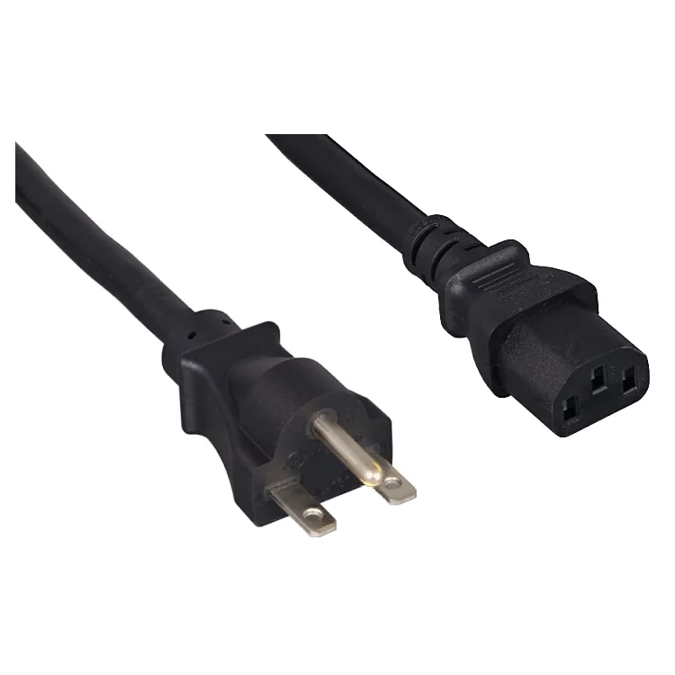 Cable Central LLC Black NEMA 6-15P TO IEC-60320-C13, 14/3, 15 Amp, UL Listed, SJT, 8 Feet