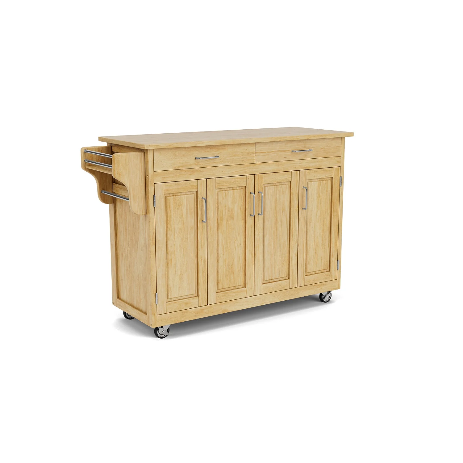 Homestyles Create-a-Cart Wood Rolling Kitchen Cart in Brown