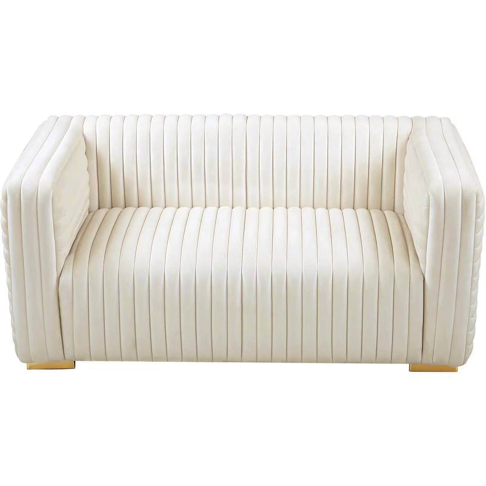 Meridian Furniture Ravish Cream Velvet Loveseat