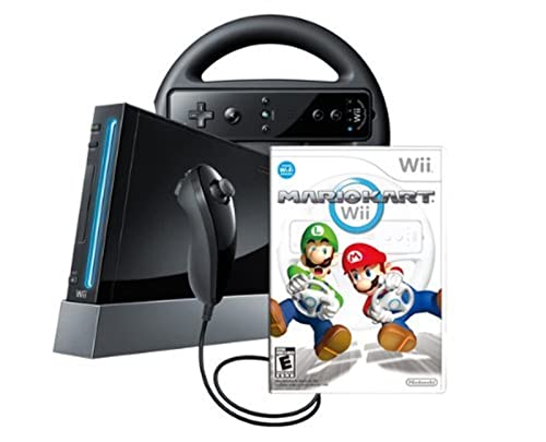Wii Console with Mario Kart Wii Bundle - White (Renewed)