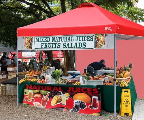 MASTERCANOPY Durable Pop-up Canopy Tent with 1 Sidewall (10'x10',White)