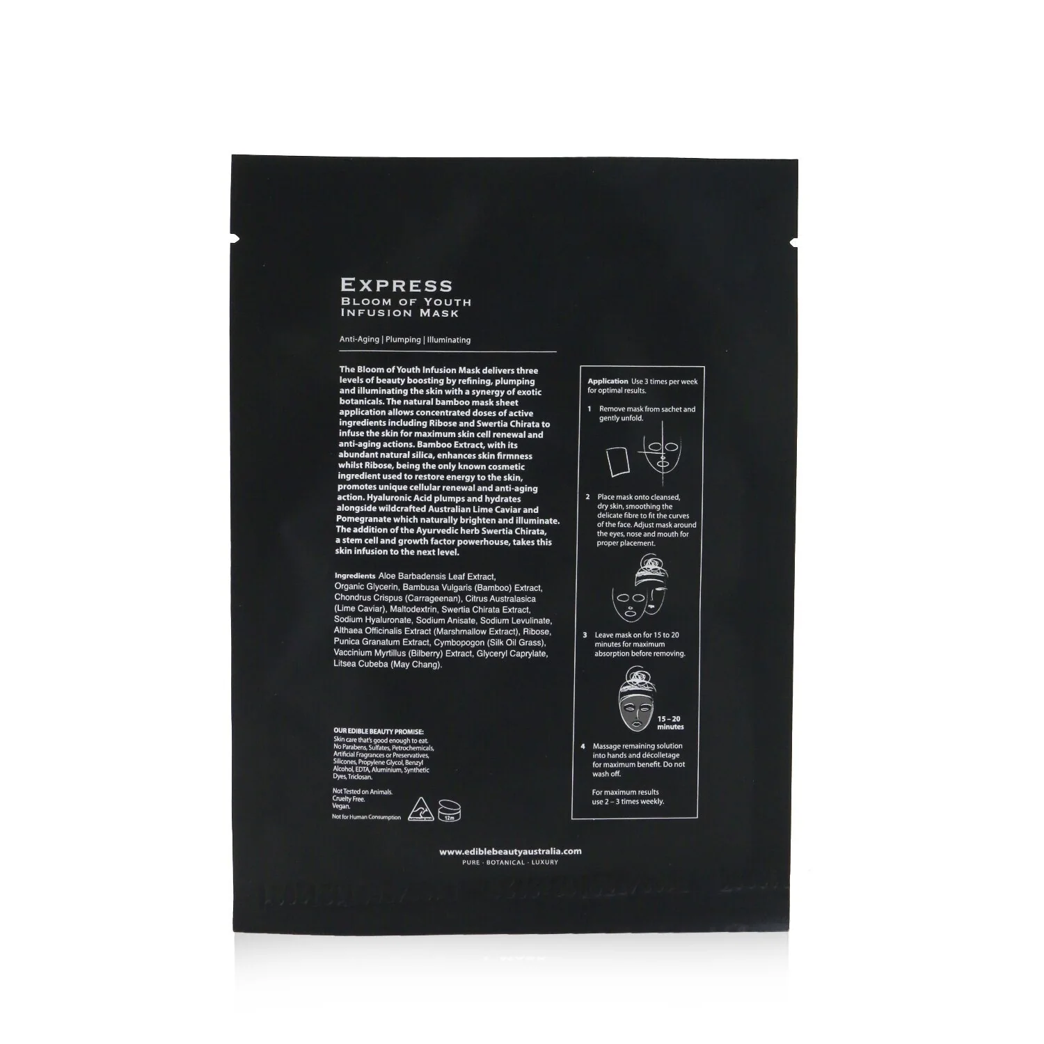 Edible Beauty Express Bloom Of Youth Infusion Mask (Exp. Date: 12/2021)  5sheets