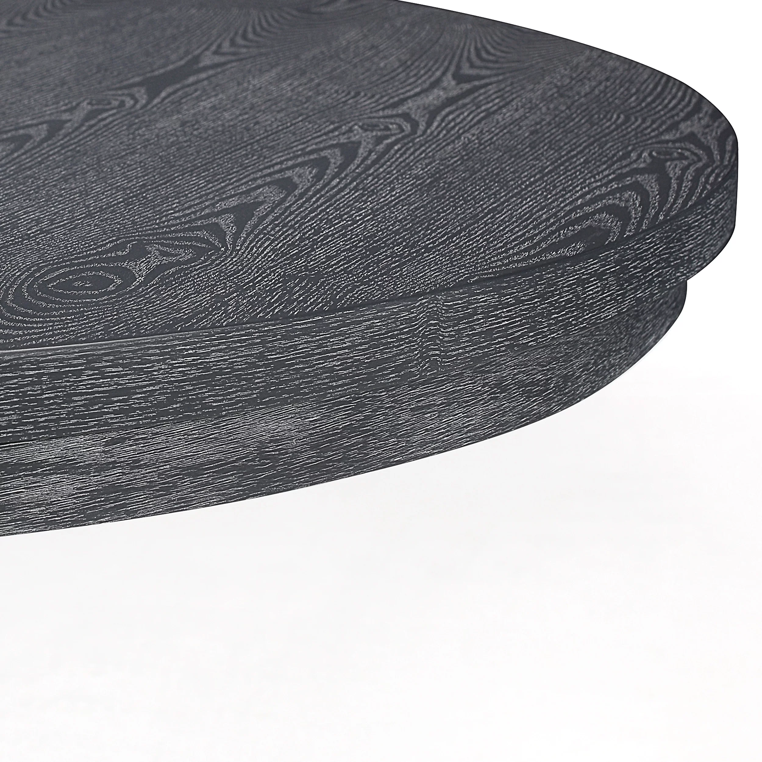 Aisenbrey French Country Wood 5-Piece Expandable Oval Dining Set, Gray and Black