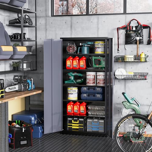 STANI Metal Garage Storage Cabinet with Lock, 71