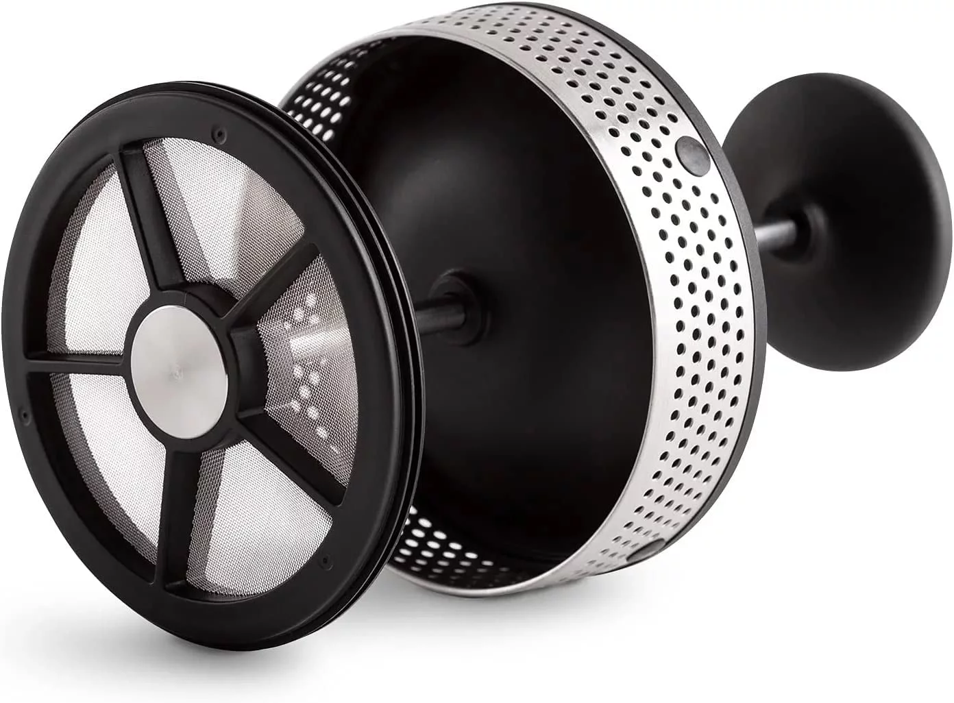 Fellow Clara French Press Coffee Maker - Portable Stainless Steel Coffee Press, Insulated Manual Brewer, Matte Black, 24 oz