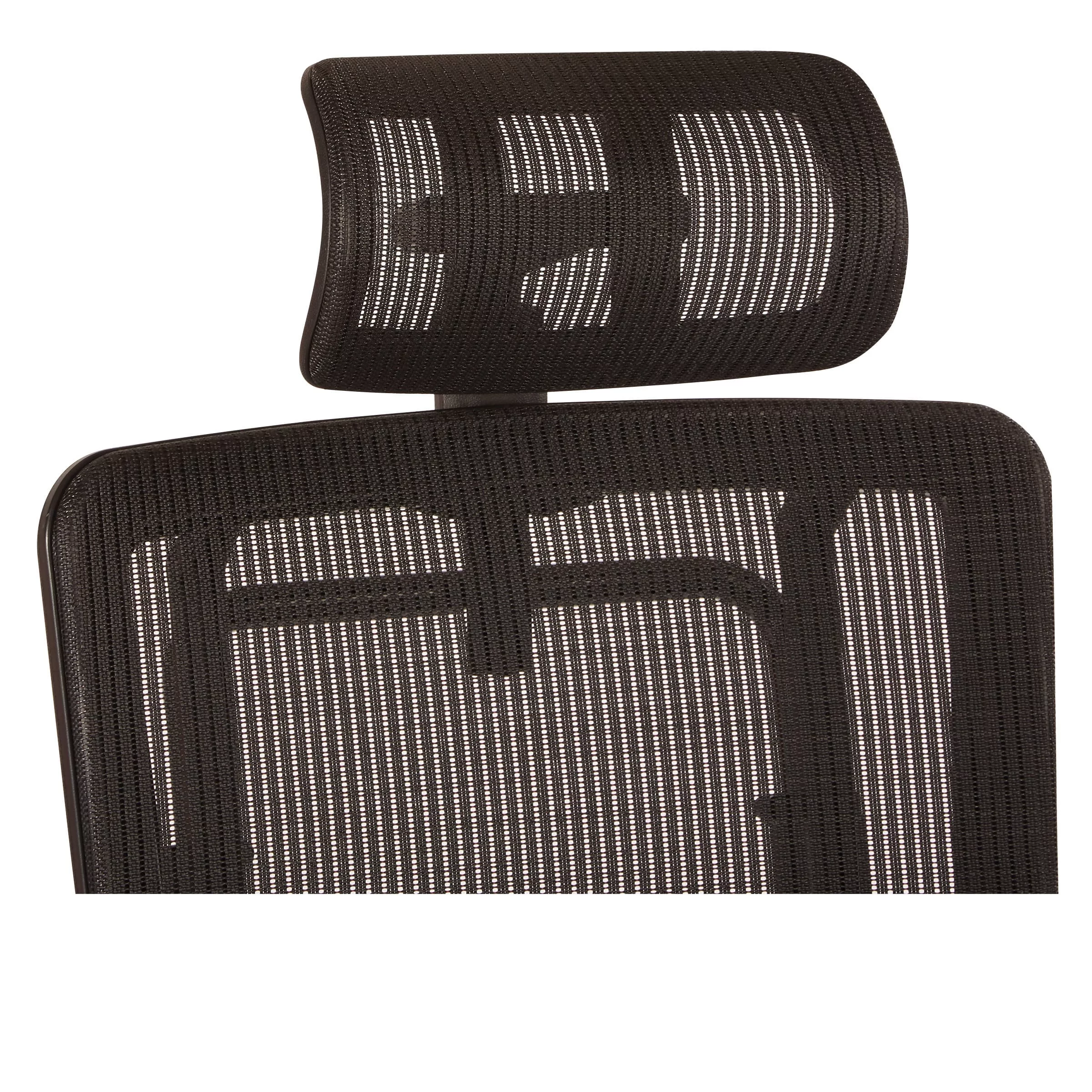 Office Star Products Vertical Black Mesh Back Chair with Shiny Black Base and Coal Free Flex Fabric with headrest