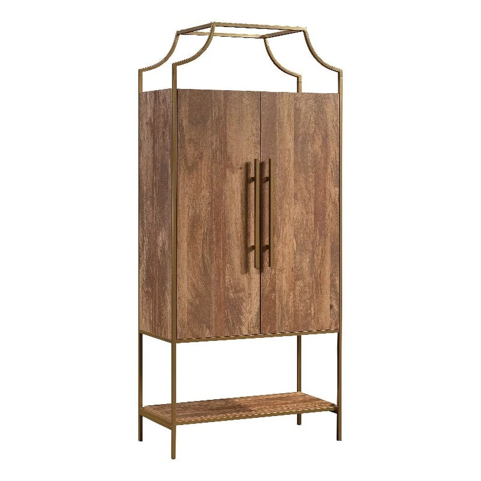 Pemberly Row Engineered Wood Cabinet in Sindoori Mango/Natural