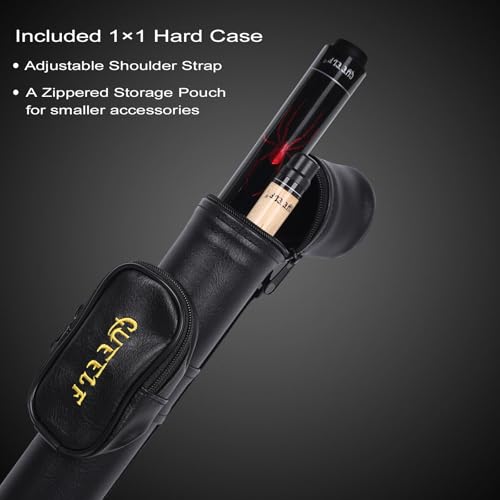 Pool Cue Stick,Billiard Cue Sticks with Hard Case Low Deflection Shaft Professional Billiard Pool Cues Sticks 19.5-21 oz cue Stick