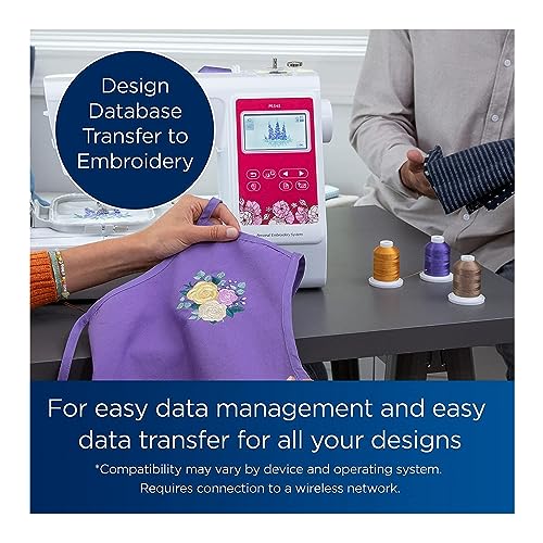 Brother Elite PE545 3.7-Inch LCD Touch Display Computerized Embroidery Machine with Sewing Bundle (3 Items)