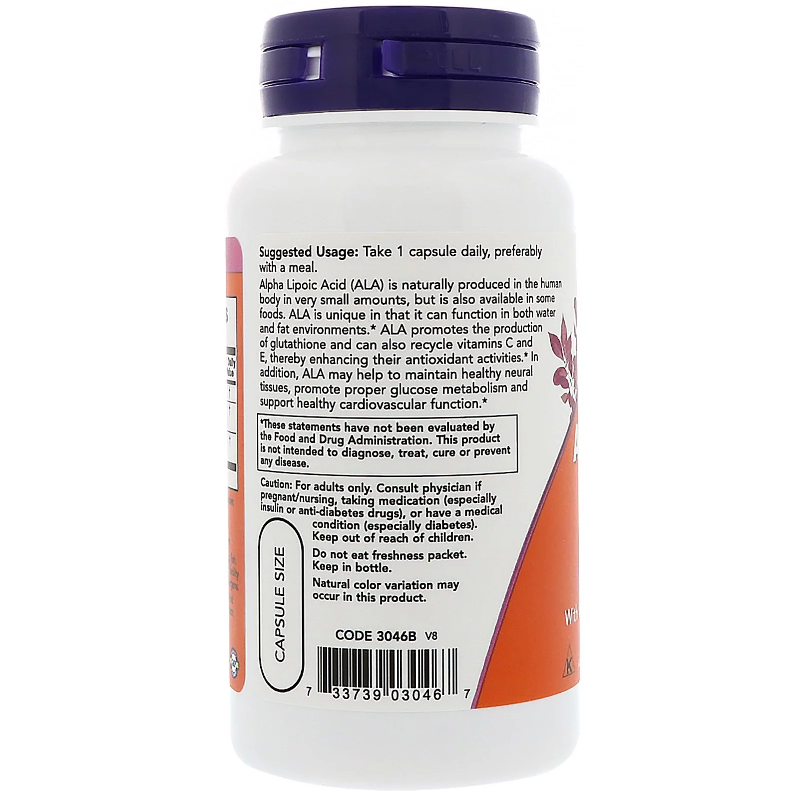 NOW Foods - Alpha Lipoic Acid 600 mg. - 60 Vegetable Capsule(s)