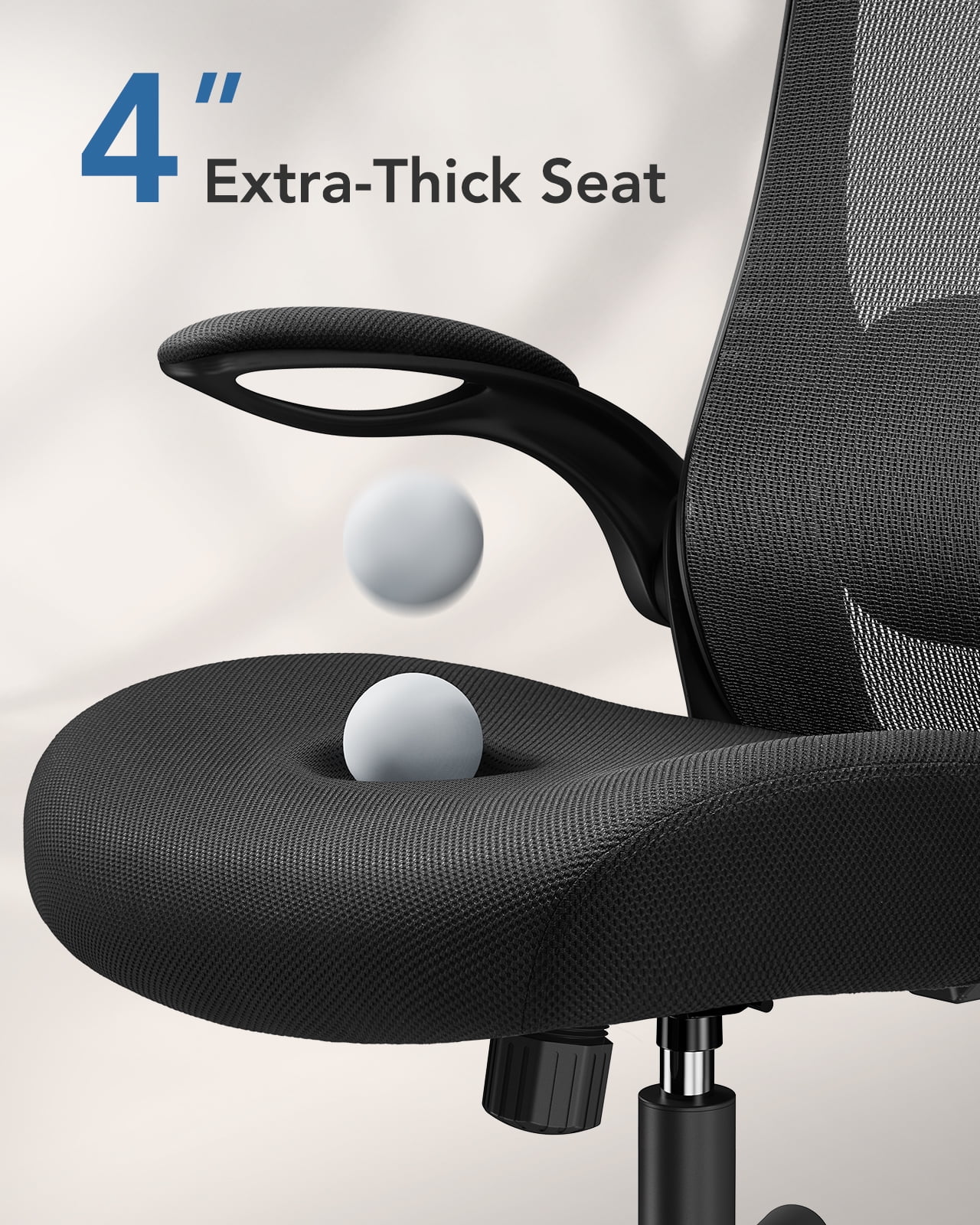 High Back Mesh Ergonomic Office Chair Home Desk Chair Computer Chair with Adjustable Lumbar Support & Headrest, Flip-Up Armrests, and Adjustable Height,Tilt Lock Function