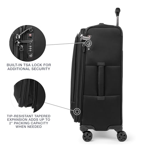 Travelpro Crew Classic Lightweight Softside Expandable Checked Luggage, 8 Wheel Spinner Suitcase, TSA Lock, Men and Women, Checked Large 29-Inch, Patriot Blue