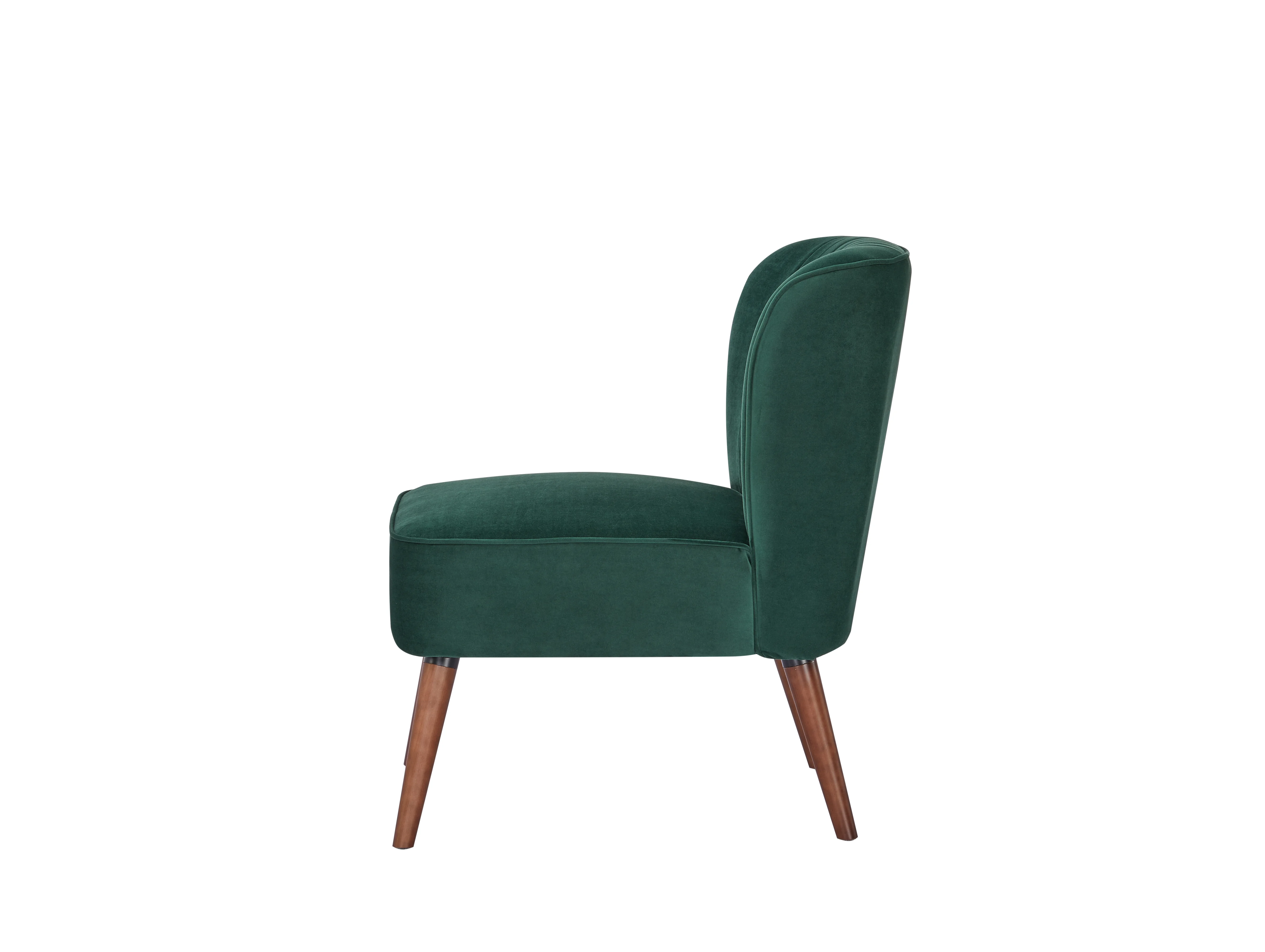 Artdeco Home Laguna Velvet Armless Chair, Green
