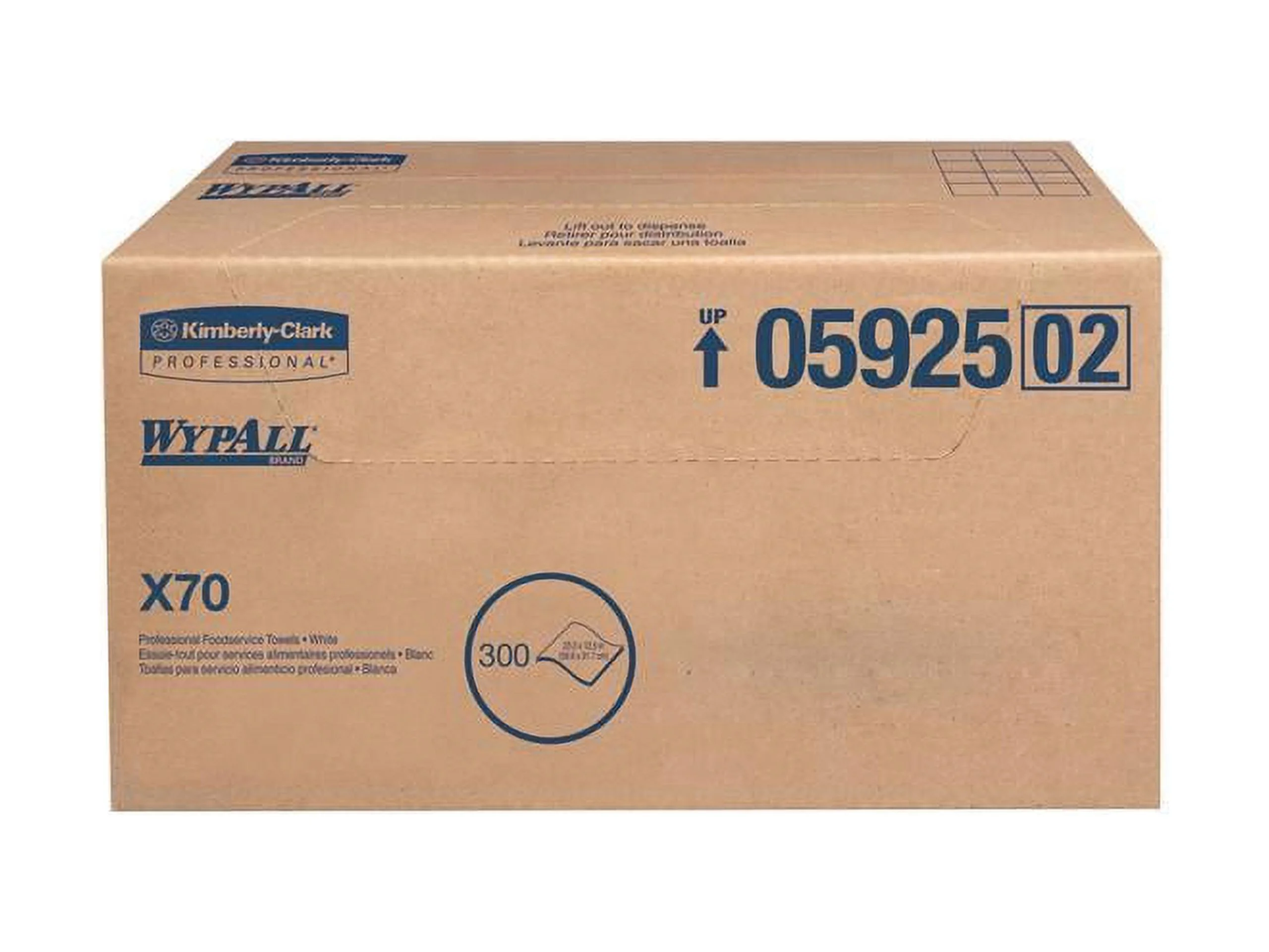 X70 Wipers Kimfresh Antimicrobial, 12 1/2 x 23 1/2, White, 300/Box