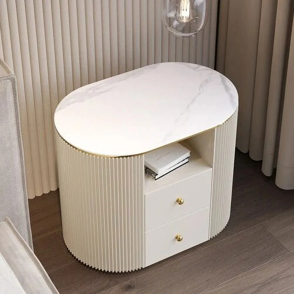 Modern Small Table White Wood Recameras Dressers Cute Dressing Cofe Table Fashion Mesitas De Noche Bedroom Furniture YYY40XP