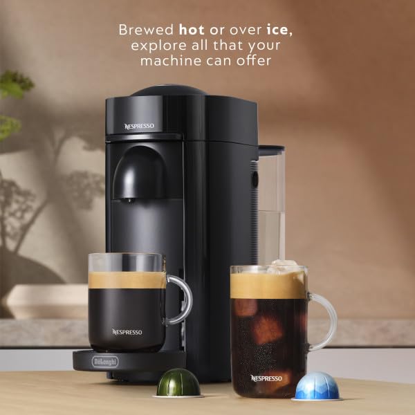 Nespresso Vertuo Plus Coffee and Espresso Maker by De'Longhi, Grey with Aeroccino Milk Frother