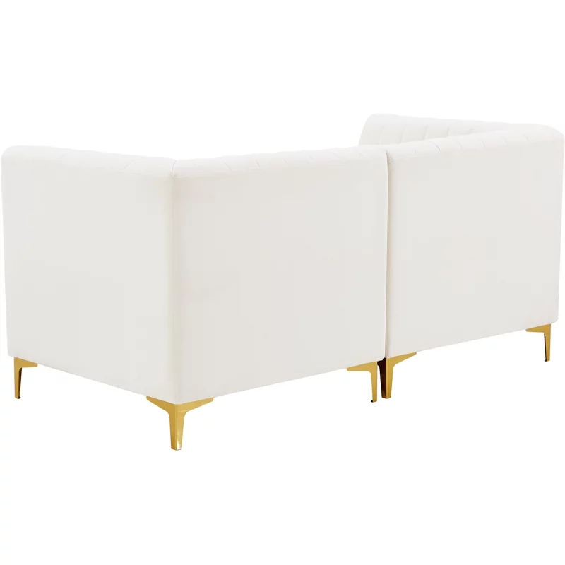 Meridian Furniture Alina Cream Velvet Modular Sofa