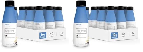 Soylent Complete Meal Replacement Shake, Gingerbread, 16g Complete Protein, Ready-to-Drink Plant Based Protein Drink, 1g Sugar, 11oz (12 Pack)