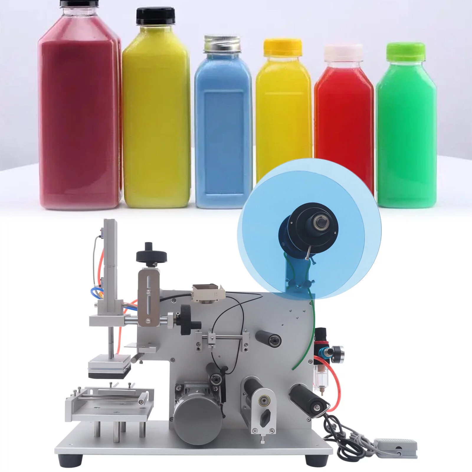 MONIPA Commercial Semi-automatic Square Bottle Labeling Machine 110V Commercial Labeling Machine