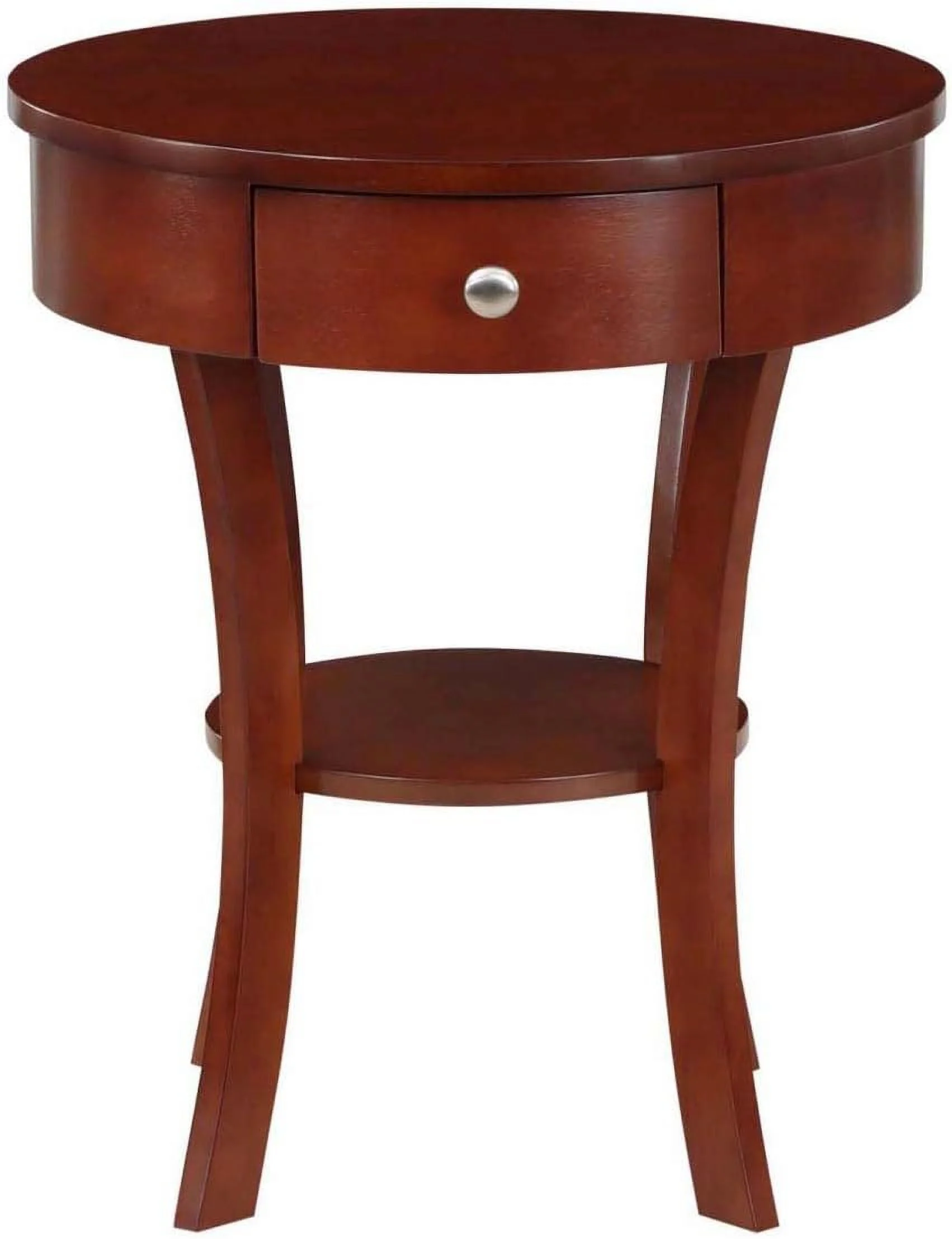 Classic Accents Schaffer 1-Drawer End Table With Shelf, Mahogany