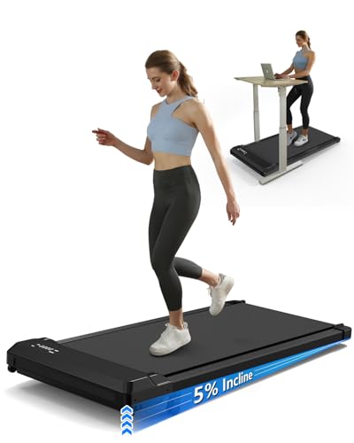 3-in-1 Walking Pad with Incline,2.5 HP Under Desk Treadmill for Home Office,265 LBS Compact Walking Treadmill with LED Display,No Assembly