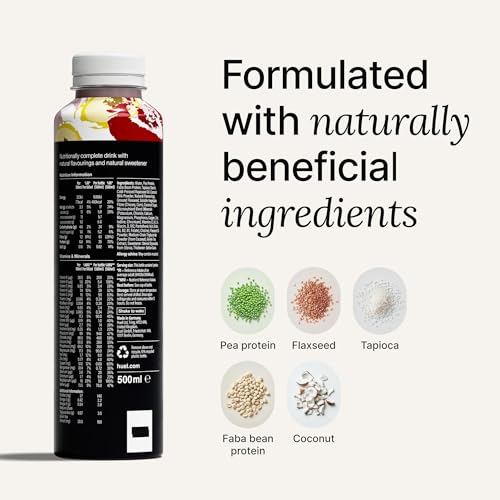 Huel Ready-to-Drink | Chocolate Meal Replacement Drink | High Protein Drink | Nutritionally Complete, Low Sugar, High Fiber, Plant Based, Vegan, Healthy | 20g Protein Per Bottle | 16.9 Fl Oz (12 Pack)