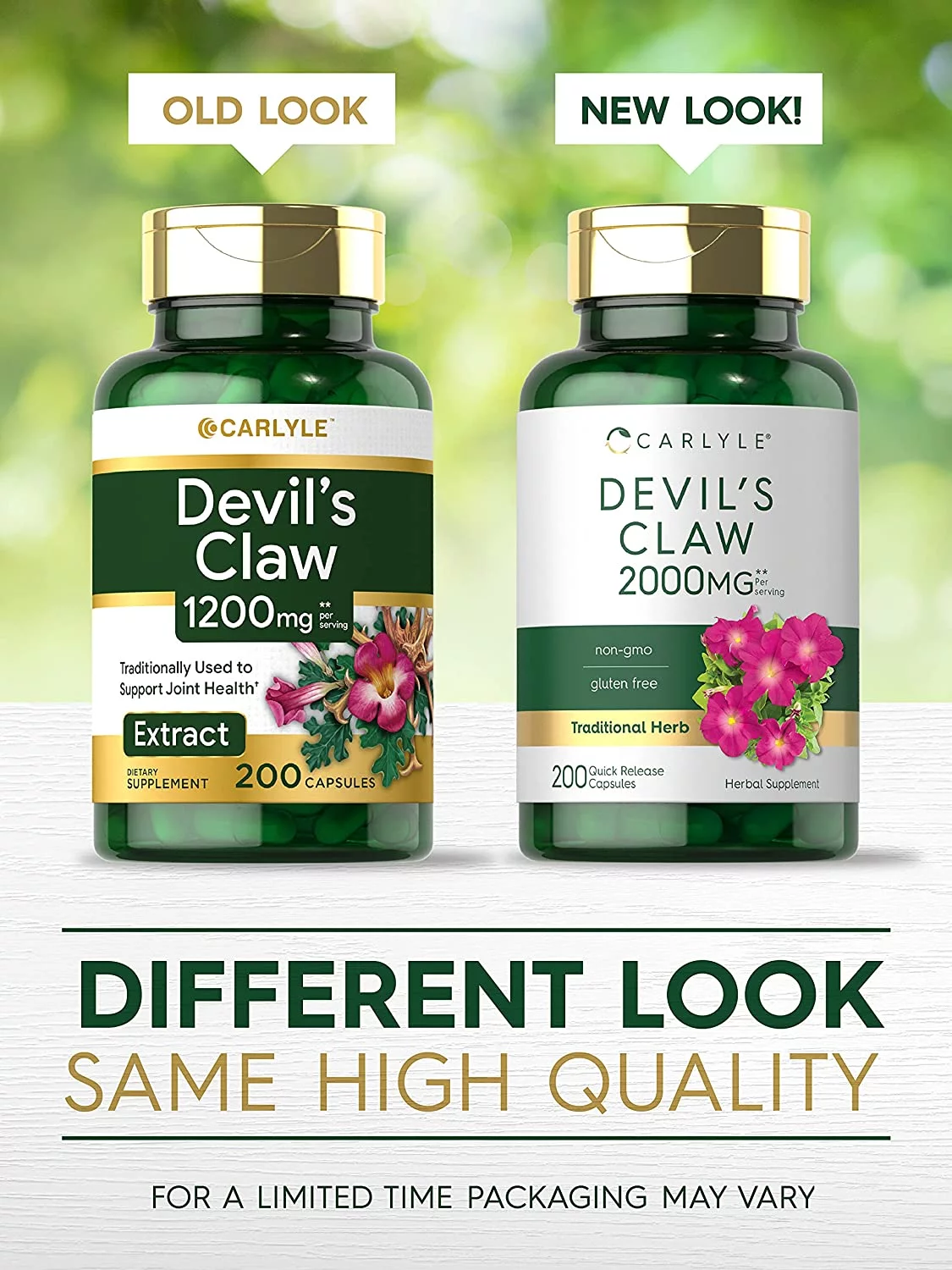 Devils Claw 2000mg | 200 Capsules | Concentrated Root Extract | by Carlyle