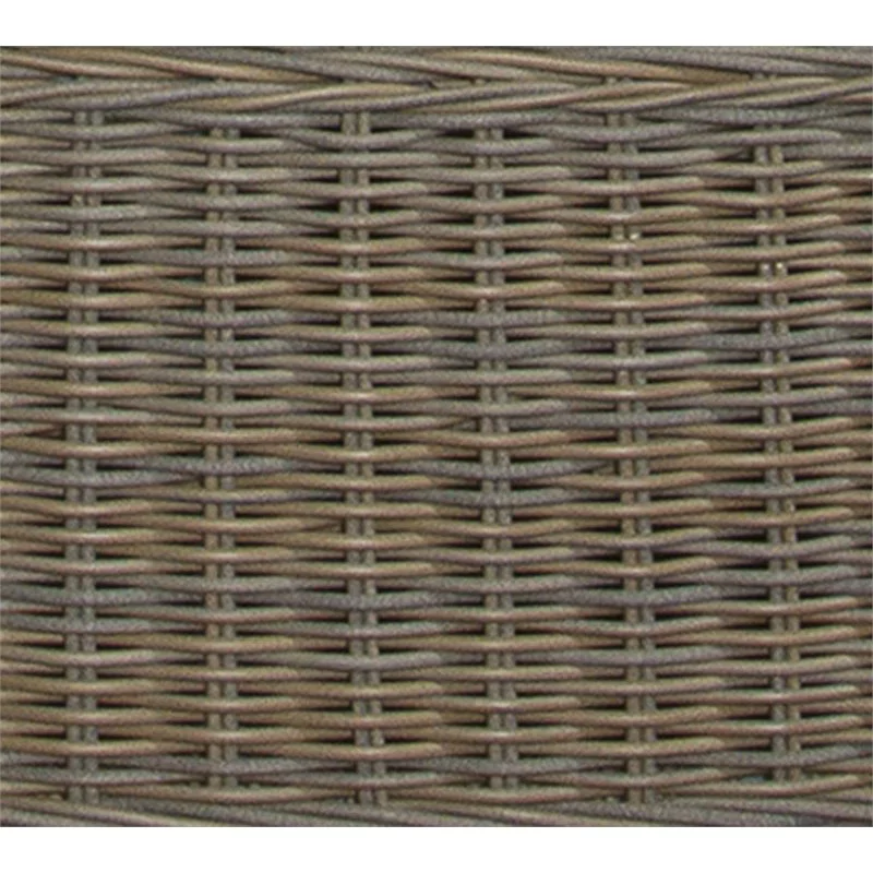 Home Square Aluminum Patio Teak Top End Table in Kubu Gray - Set of 2