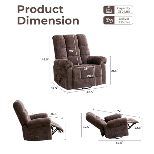 Oversized Power Lift Recliner Chair with Massage and Heat for Elderly, 26