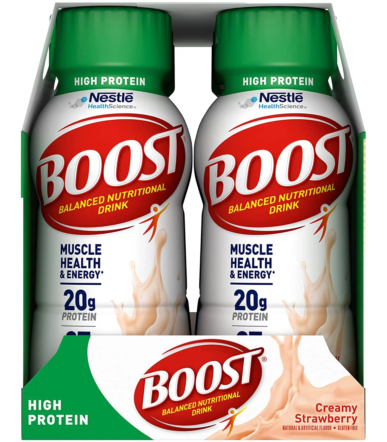BOOST HIGH PROTEIN Creamy Strawberry 6 ct. - 8 fl. oz. Bottles (Pack of 3)