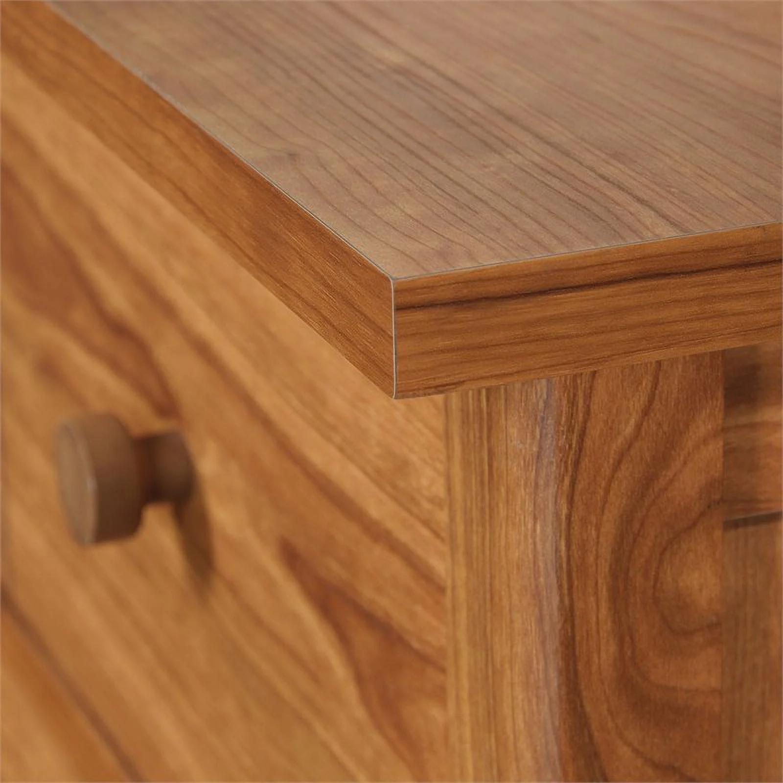 Pemberly Row Engineered Wood 4-Drawer Bedroom Chest in Prairie Cherry