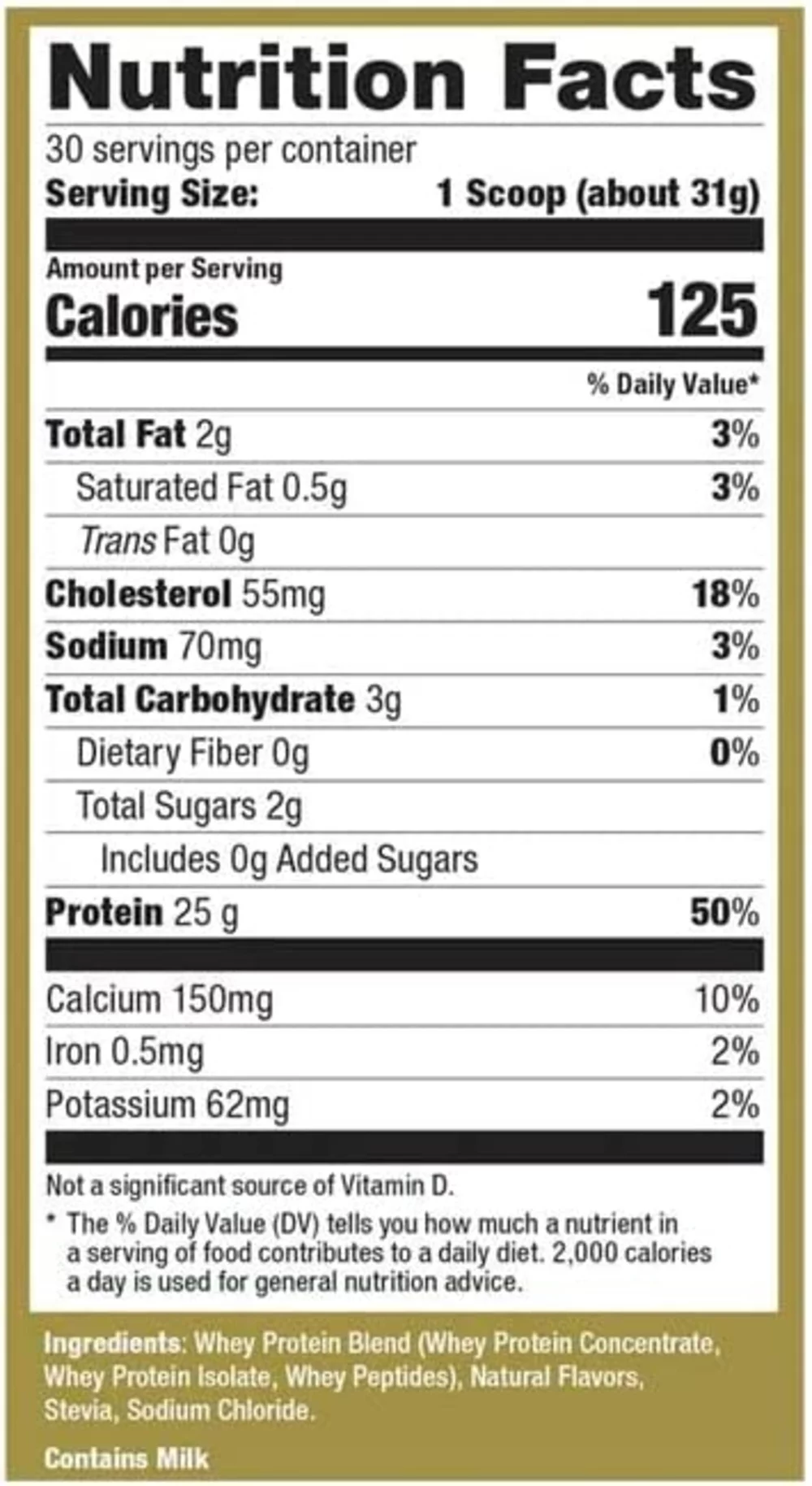 Ultimate Nutrition Clean Whey Vanilla Crème New , 25 g protein per sevings.