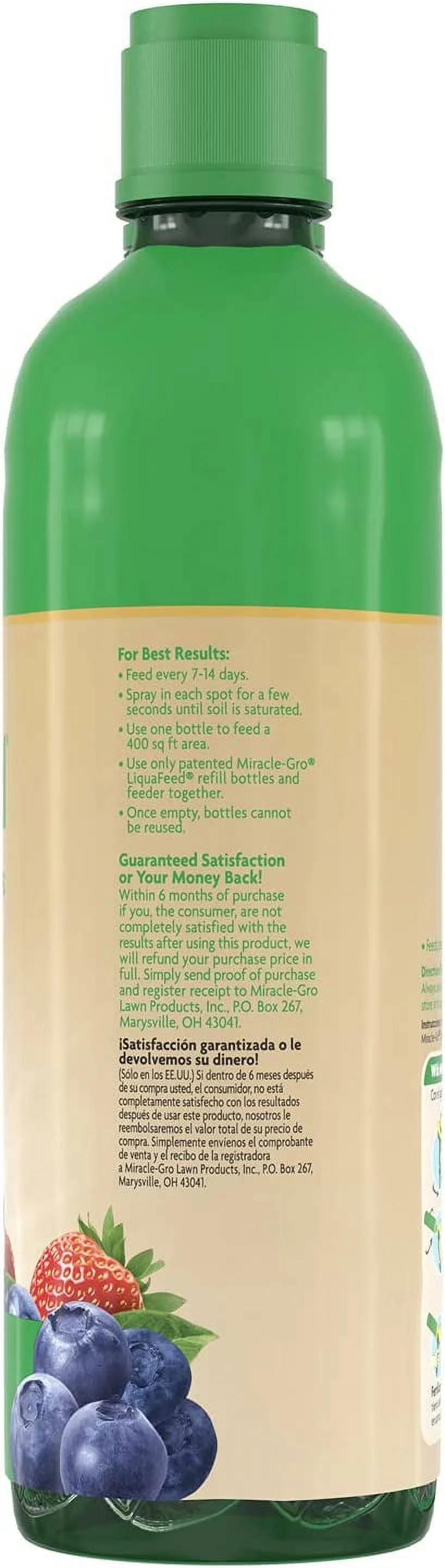Scotts Miracle Gro 1004402 Liquafeed Tomato, Fruit, & Vegetable Food, 9-4-9, 2-Pk. - Quantity 6