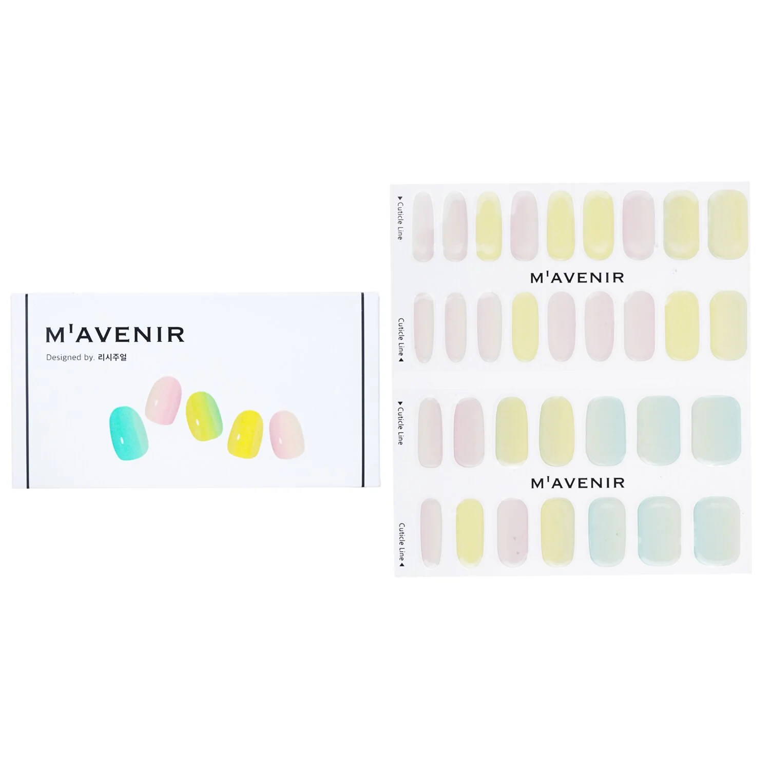 Mavenir Nail Sticker (Assorted Colour) - # Lollipops Nail  32pcs