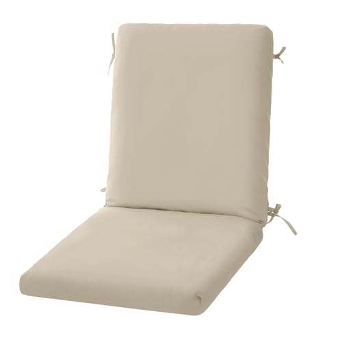 High Back Outdoor Chair Cushions 44''x20'' - Patio Dining Chair Cushions with Waterproof, Fade-Resistant, Removable & Machine-Washable Covers, Burgundy