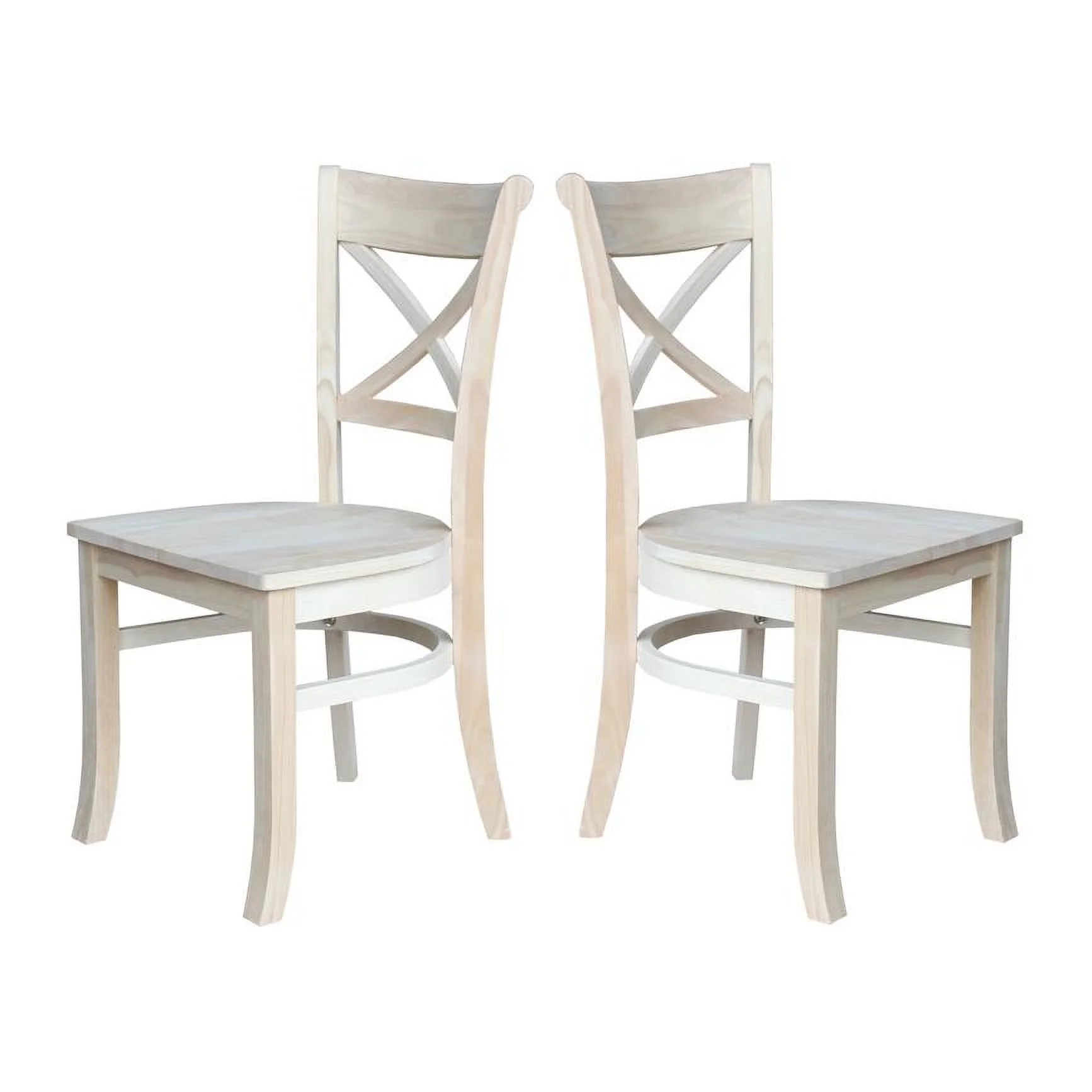 Set of Two Charlotte X-Back Chairs