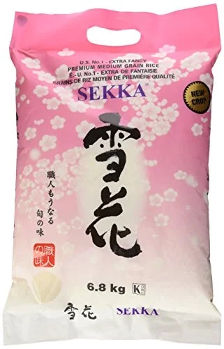 Shirakiku Sekka Premium Medium Grain White Rice 15 Lbs
