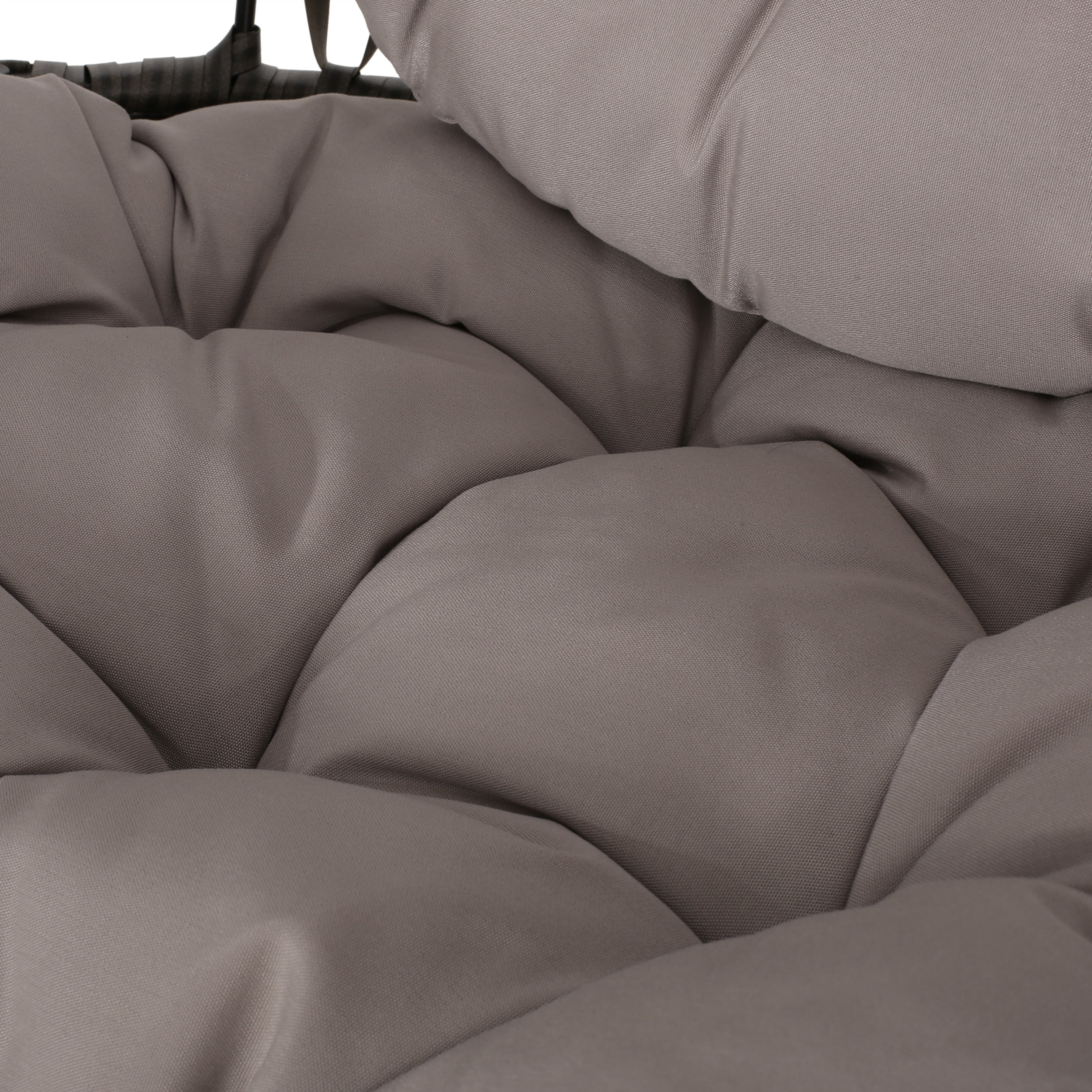 Noble House Los Alamitos Wicker Hanging Chair (NO STAND) in Gray