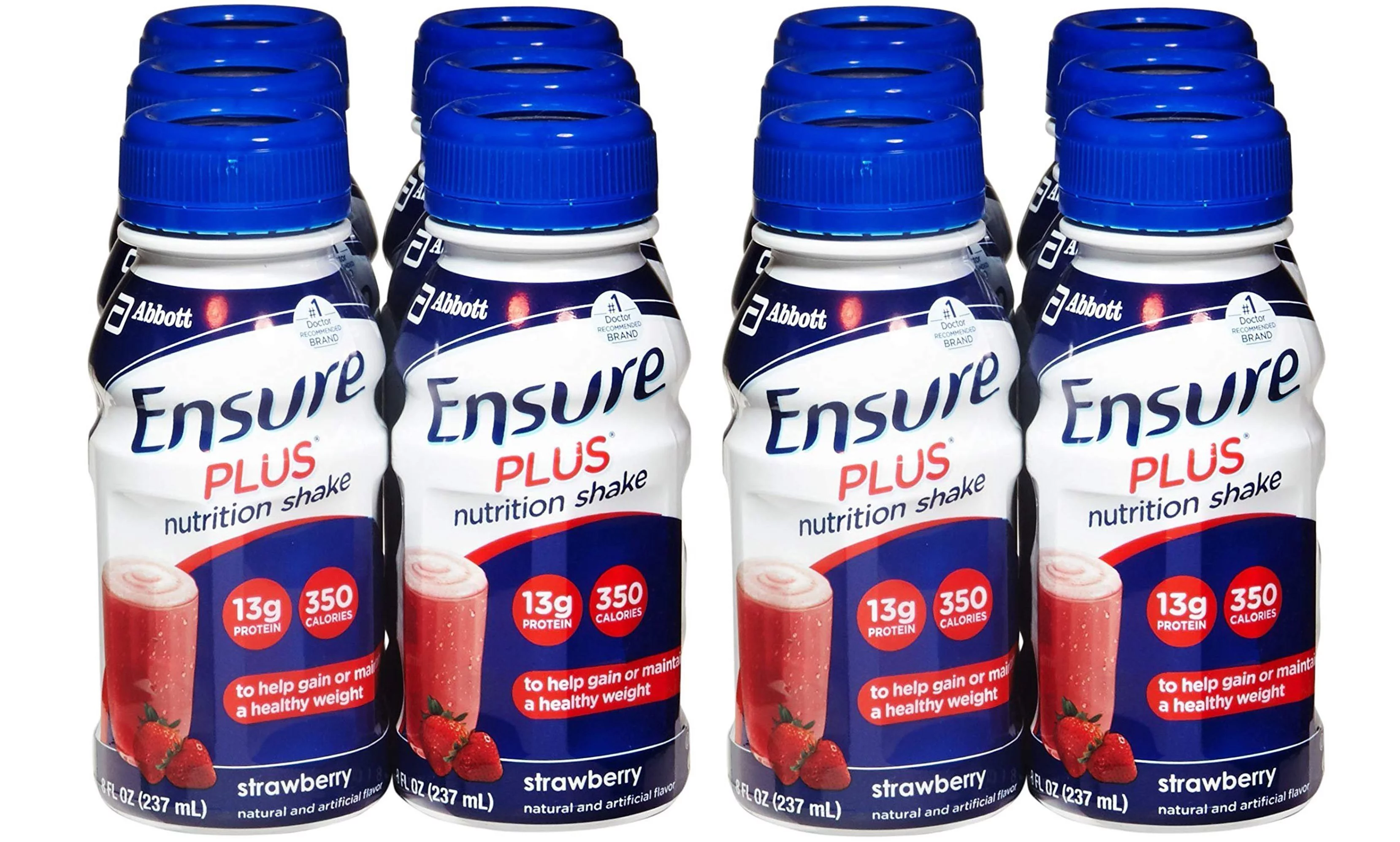 Ensure Plus W/Fiber, Strawberries & Cream, 8 oz-Case of 24