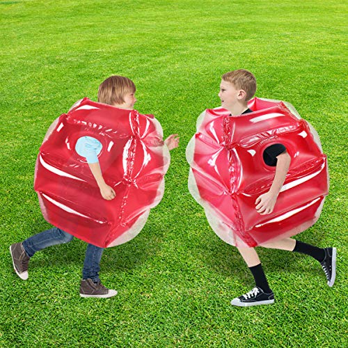 SUNSHINE-MALL 2 pc Sumo Balls for Kids, Bubble Bounce Ball, Lawn Game for Child Outdoor Team Gaming Play, Ages 3-12 (24 inch, 2 pcs)