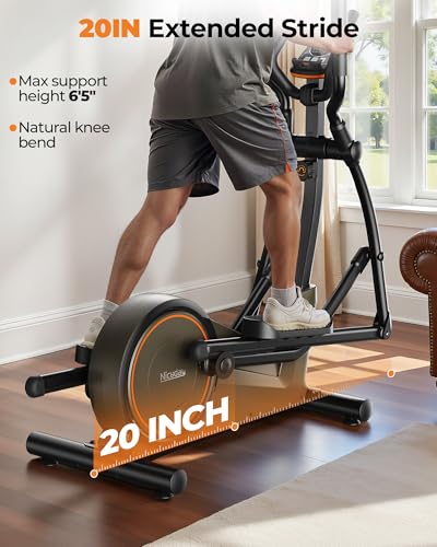 Niceday Elliptical Exercise Machine, Elliptical Machine for Home, Magnetic Elliptical Trainer 20IN Stride, 16 Resistance Levels, Elliptical Training Machines with 500LBS Loading Capacity & Kinomap APP