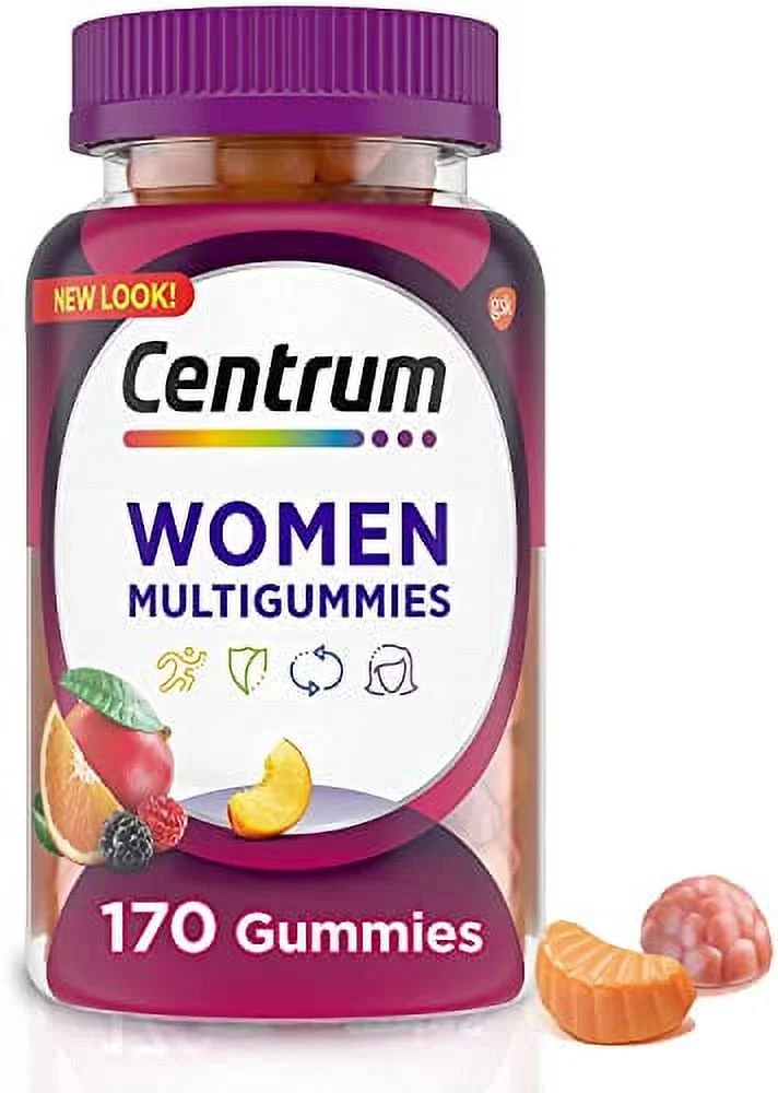 Centrum Multigummies Gummy Multivitamin for Women, Fruit, 170 Count