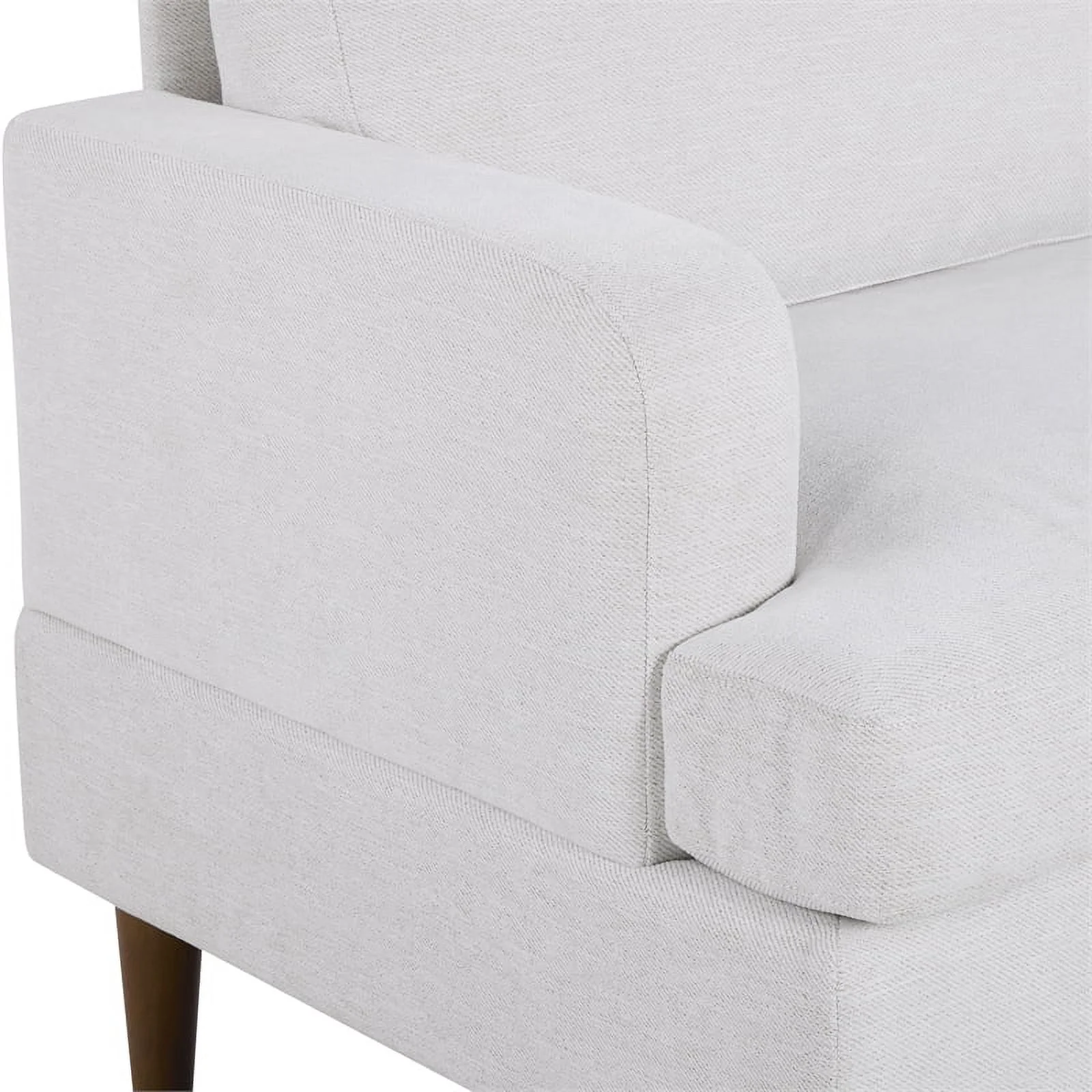 Kingfisher Lane Modern Stationary Sofa in Cream Fabric Upholtery