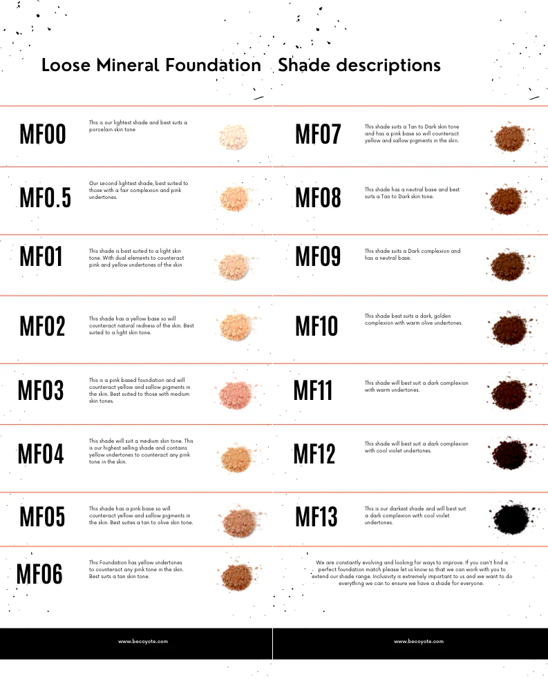 Be Coyote Loose Mineral Foundation 8g MF02