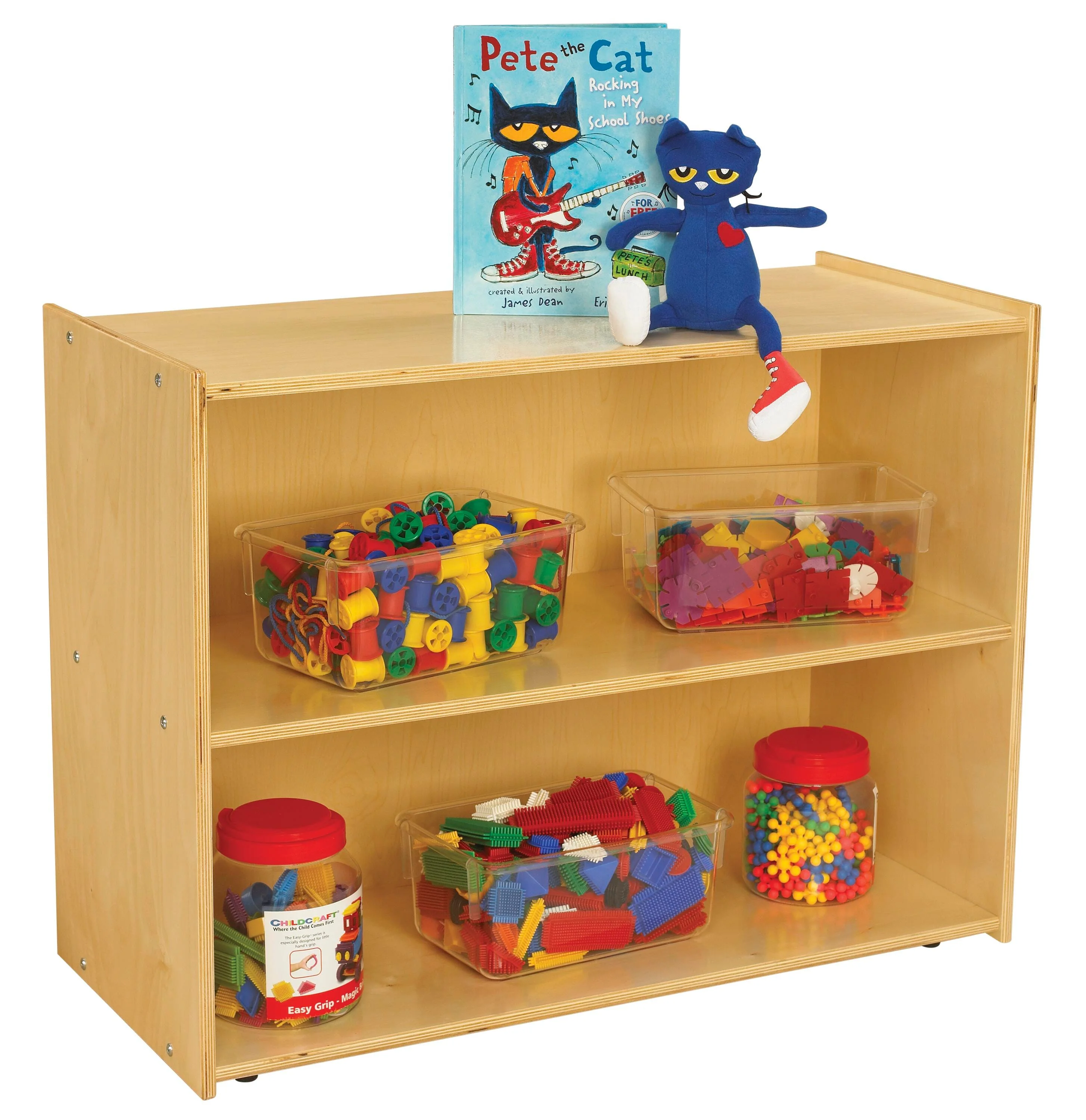 Childcraft ABC Furnishings 2-Shelf Deep Shelf Storage Units, 36 x 16 x 27-3/8 Inches