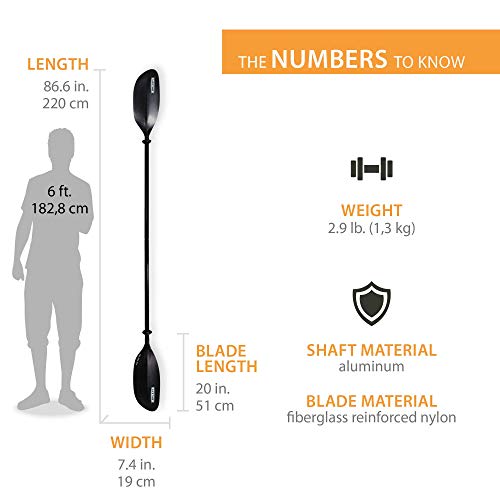 Lifetime 91076 Lite Elite Kayak Paddle, Black, 86.6 inches