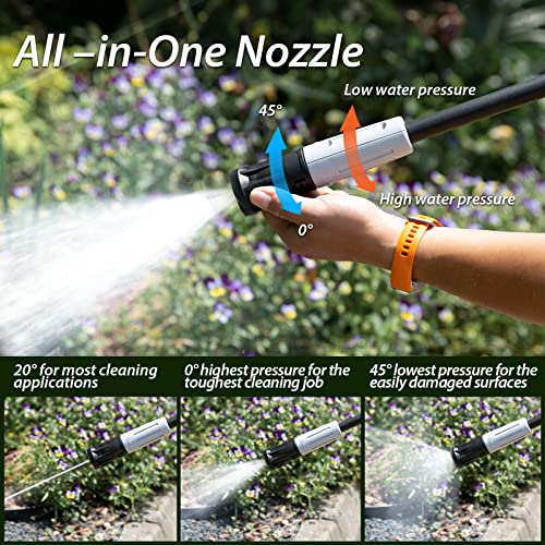 LawnMaster LT506-2000A Electric Pressure Washer 13 Amp 1.4 GPM 2300 Max PSI with Foam Bottle CSA Certified