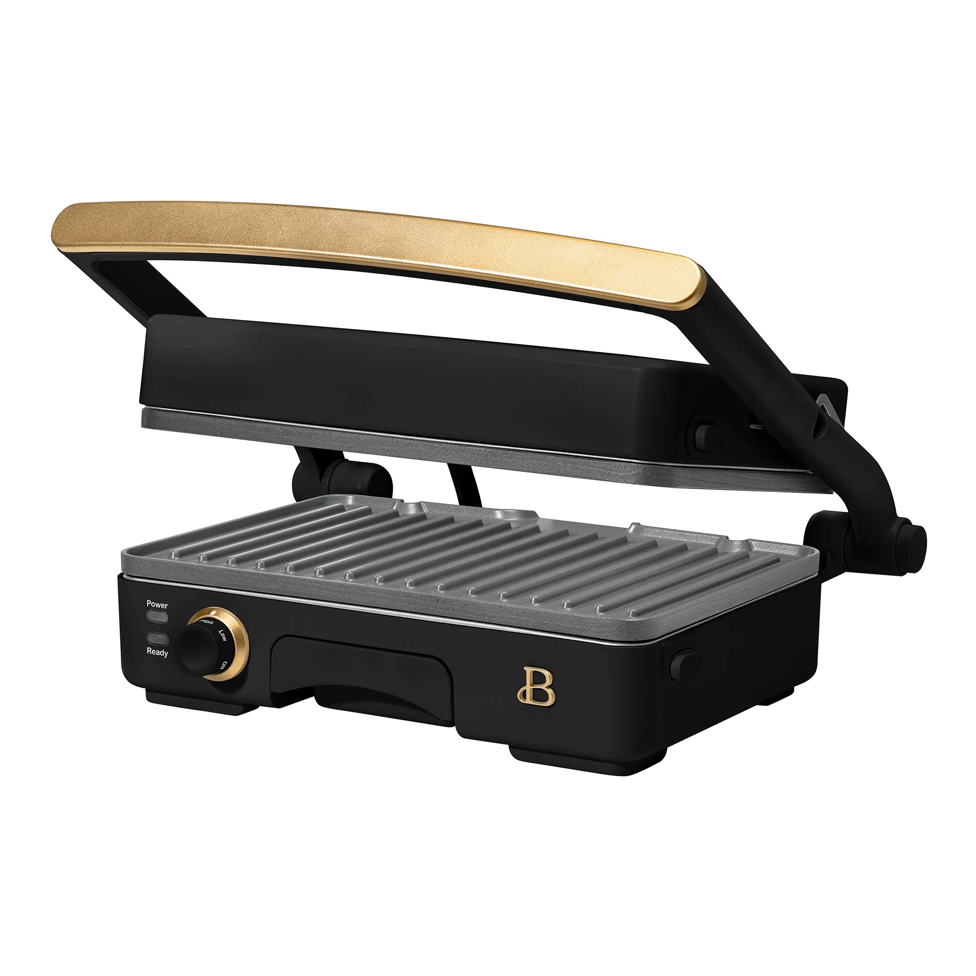 Beautiful 2-in-1 Panini Press & Grill, Black Sesame by Drew Barrymore