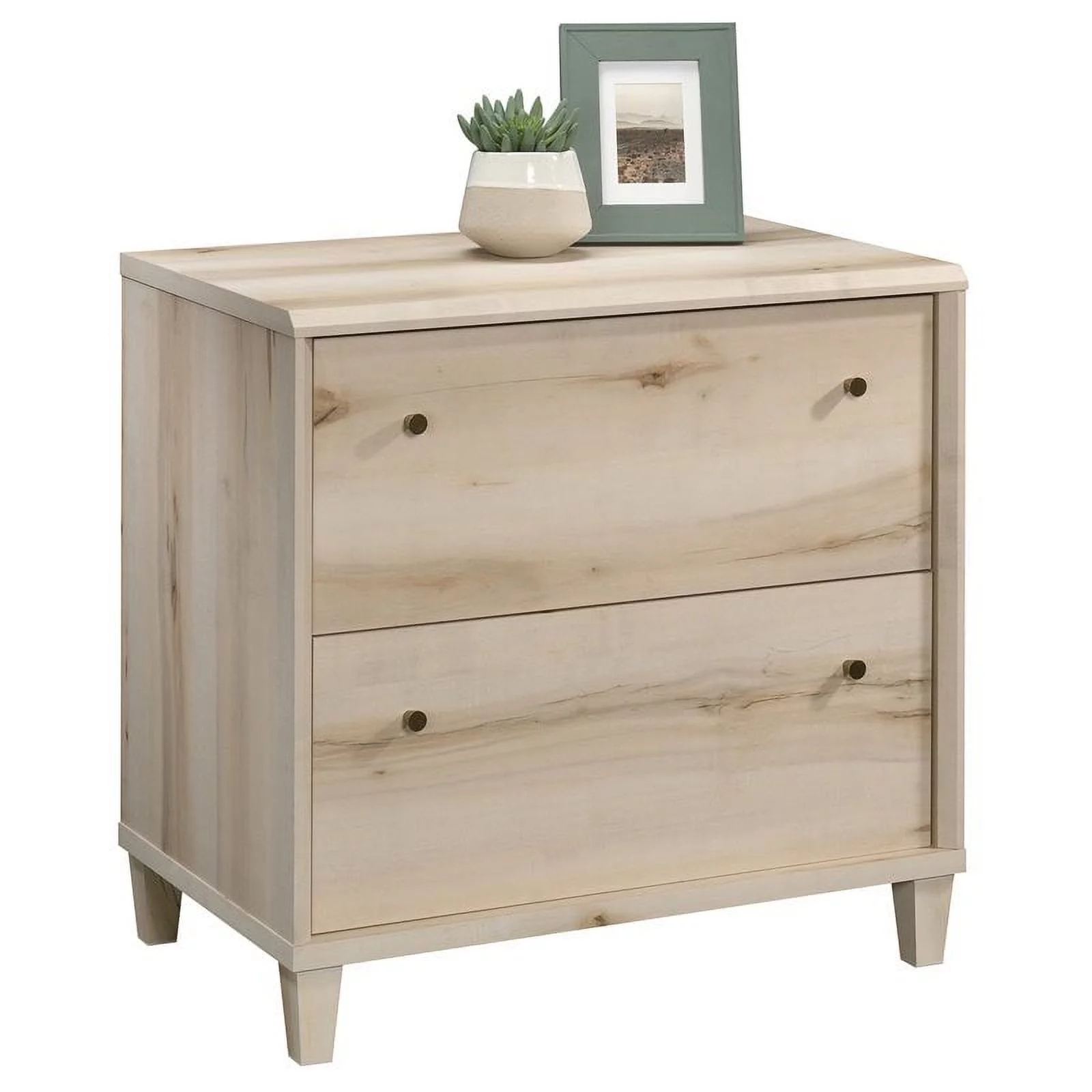 Pemberly Row Contemporary Engineered Wood Lateral File Cabinet in Maple