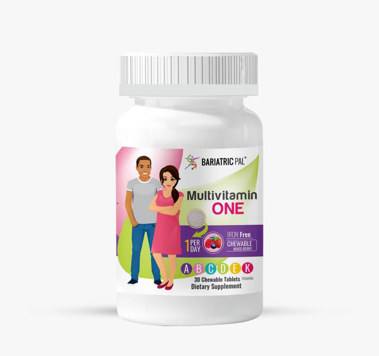 Duodenal Switch Vitamin Pack - Chewables Size: 3-Month Supply, BariatricPal Multivitamin ONE: Mixed Berry Chewable - Iron Free, BariatricPal Calcium Citrate Soft Chews: Piña Colada